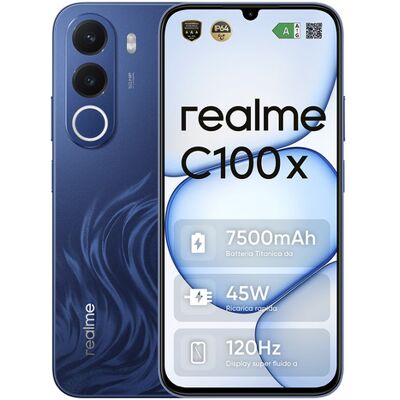 Realme C100X smartphone 17,3 cm (6.8'') Android 16.0 4G USB tipo-C 4 GB 256 GB 8000 mAh Blu Realme C100X smartphone 17,3 cm (6.8'') Android 16.0 4G USB tipo-C 4 GB 256 GB 8000 mAh Blu