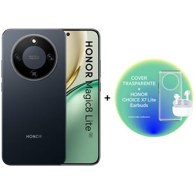 Honor Magic8 Lite 5G 17,2 cm (6.79'') MagicOS 9.0 USB tipo-C 8 GB 256 GB 7500 mAh Nero Honor Magic8 Lite 5G 17,2 cm (6.79'') MagicOS 9.0 USB tipo-C 8 GB 256 GB 7500 mAh Nero