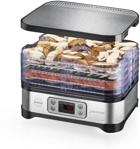 Macom Superdry Nero, Essiccatore in acciaio spazzolato, schermo lcd co Macom Superdry Nero, Essiccatore in acciaio spazzolato, schermo lcd co