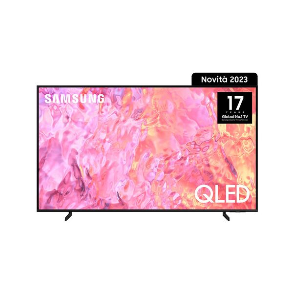 samsung series 6 tv qe43q60cauxzt qled 4k, smart tv 43'' processore qua