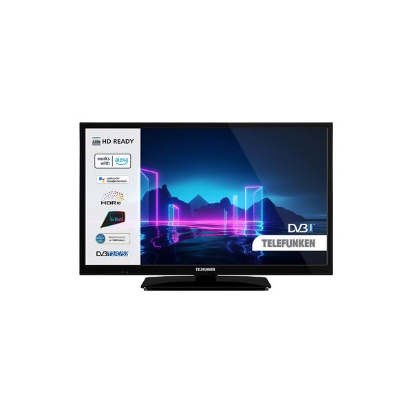 telefunken te24550b42v2e tv 61 cm (24'') hd smart tv nero 220 cd/m²