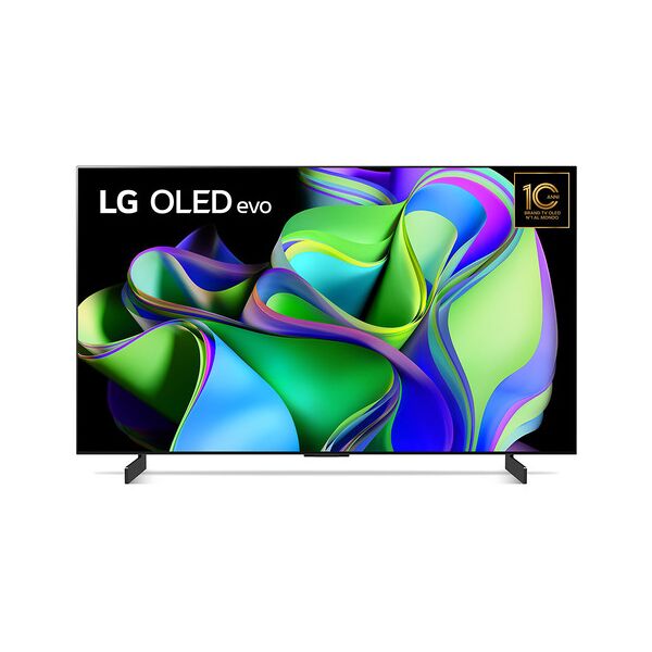 lg oled evo 42'' serie c3 oled42c34la, tv 4k, 4 hdmi, smart tv 2023