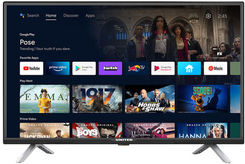 united led32hs82a11 tv 81,3 cm (32'') hd smart tv wi-fi nero, argento 2