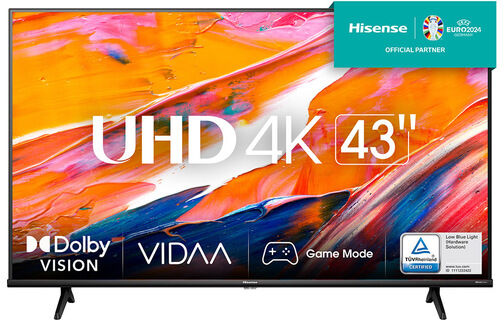 hisense tv led ultra hd 4k 43'' 43a6k smart tv, wifi, hdr dolby vision,