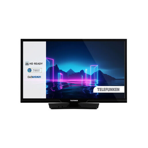 Telefunken TE24555S27YXD TV 61 cm (24'') HD Nero 220 cd/m²