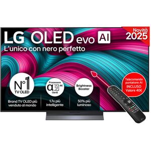 LG OLED evo AI OLED55C55LA TV Serie C5 55'' 4K, α9 Gen8, Brightness Booster, 40W, 4 HDMI, VRR 144Hz, Smart TV WebOS 25 LG OLED evo AI OLED55C55LA TV Serie C5 55'' 4K, α9 Gen8, Brightness Booster, 40W, 4 HDMI, VRR 144Hz, Smart TV WebOS 25