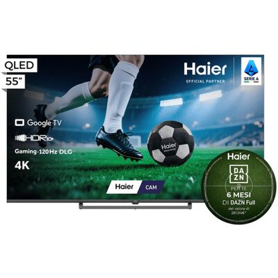 HAIER H55S80GUX 139,7 cm (55'') 4K Ultra HD Smart TV Wi-Fi Nero HAIER H55S80GUX 139,7 cm (55'') 4K Ultra HD Smart TV Wi-Fi Nero