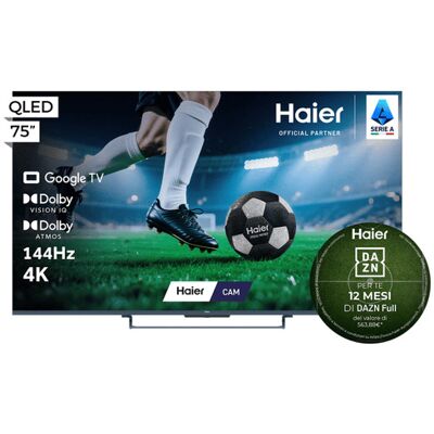 HAIER H75S90GUX 190,5 cm (75'') 4K Ultra HD Smart TV Wi-Fi Nero HAIER H75S90GUX 190,5 cm (75'') 4K Ultra HD Smart TV Wi-Fi Nero