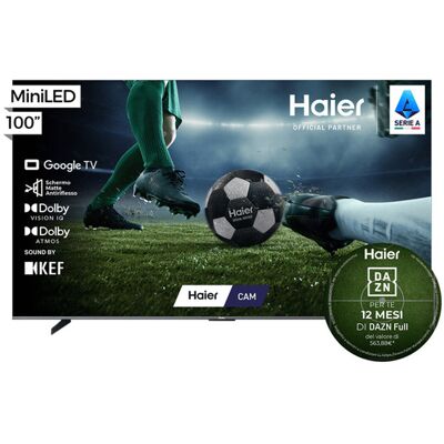 HAIER H100S90FUX 2,54 m (100'') 4K Ultra HD Smart TV Wi-Fi Nero HAIER H100S90FUX 2,54 m (100'') 4K Ultra HD Smart TV Wi-Fi Nero