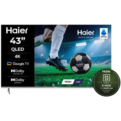 HAIER H43Q80FUX 109,2 cm (43'') 4K Ultra HD Smart TV Wi-Fi Nero HAIER H43Q80FUX 109,2 cm (43'') 4K Ultra HD Smart TV Wi-Fi Nero