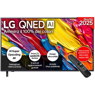 LG QNED AI 55QNED82A6B TV Serie QNED82 55'' 4K, α7 Gen8, HDR10, 20W, 3 HDMI con Game Optimizer, Smart TV WebOS 25 LG QNED AI 55QNED82A6B TV Serie QNED82 55'' 4K, α7 Gen8, HDR10, 20W, 3 HDMI con Game Optimizer, Smart TV WebOS 25
