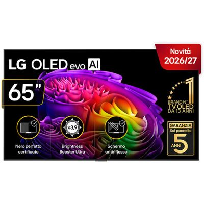 LG OLED evo AI 65'' Serie G6 OLED65G64LW, 4K, Hyper Radiant Color, Staffa a filo muro inclusa, G-Sync, SMART TV 2026 LG OLED evo AI 65'' Serie G6 OLED65G64LW, 4K, Hyper Radiant Color, Staffa a filo muro inclusa, G-Sync, SMART TV 2026