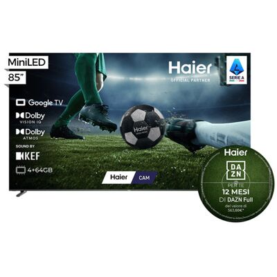 HAIER H85M92FUX 2,16 m (85'') 4K Ultra HD Smart TV Wi-Fi Nero HAIER H85M92FUX 2,16 m (85'') 4K Ultra HD Smart TV Wi-Fi Nero