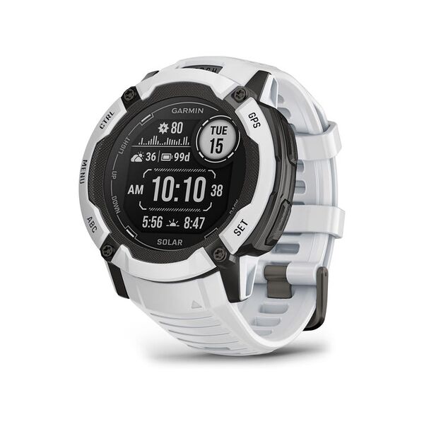 garmin instinct 2x solar 2,79 cm (1.1'') mip 50 mm bianco gps (satellit