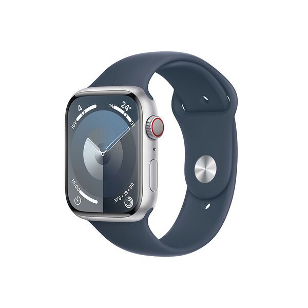 apple watch series 9 gps + cellular cassa 45mm in alluminio argento co
