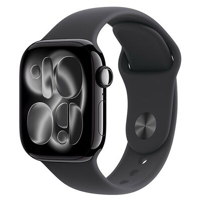 Apple Watch Series 11 GPS + Cellular 42mm Cassa Alluminio Jet Black con Sport Band Nero - S/M Apple Watch Series 11 GPS + Cellular 42mm Cassa Alluminio Jet Black con Sport Band Nero - S/M
