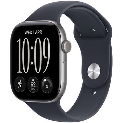 Apple Watch Series 12 GPS, cassa 42 mm in alluminio grigio siderale con cinturino Sport blu marino - S/M Apple Watch Series 12 GPS, cassa 42 mm in alluminio grigio siderale con cinturino Sport blu marino - S/M