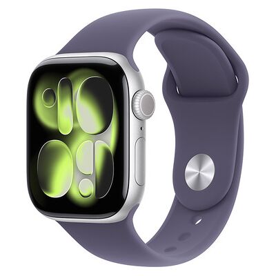 Apple Watch Series 11 GPS 42mm Cassa Alluminio Argento con Sport Band Viola Nebbia - M/L Apple Watch Series 11 GPS 42mm Cassa Alluminio Argento con Sport Band Viola Nebbia - M/L