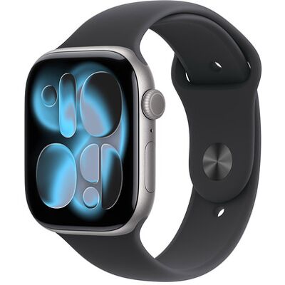 Apple Watch Series 11 GPS 46mm Cassa Alluminio Grigio Siderale con Sport Band Nero - S/M Apple Watch Series 11 GPS 46mm Cassa Alluminio Grigio Siderale con Sport Band Nero - S/M