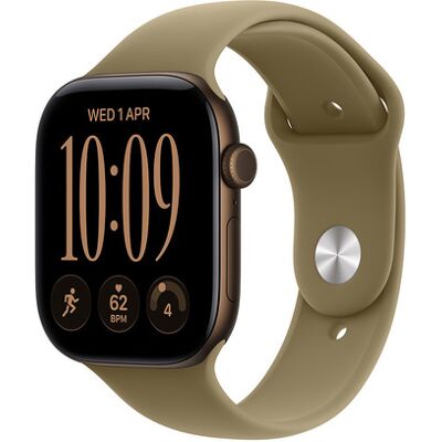 Apple Watch Series 12 GPS, cassa 46 mm in alluminio color bronzo scuro con cinturino Sport oliva - S/M Apple Watch Series 12 GPS, cassa 46 mm in alluminio color bronzo scuro con cinturino Sport oliva - S/M