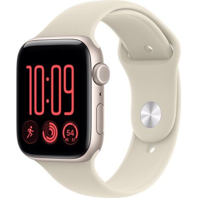Apple Watch SE (3nd generation) SE 3 GPS + Cellular, Cassa 44 mm in alluminio galassia con Cinturino Sport sabbia - M/L Apple Watch SE (3nd generation) SE 3 GPS + Cellular, Cassa 44 mm in alluminio galassia con Cinturino Sport sabbia - M/L