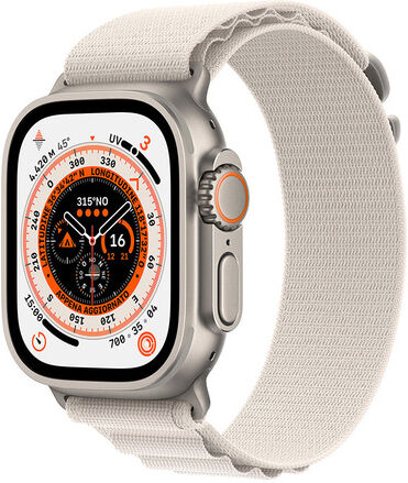 Apple Watch Ultra GPS + Cellular, 49mm Cassa in Titanio con Cinturino