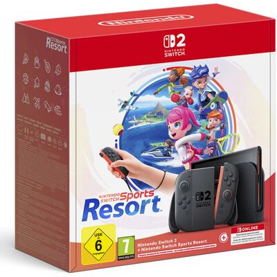 Nintendo Switch 2 & Switch Sports Resort console da gioco portatile 20,1 cm (7.9'') 256 GB Touch screen Wi-Fi Nero Nintendo Switch 2 & Switch Sports Resort console da gioco portatile 20,1 cm (7.9'') 256 GB Touch screen Wi-Fi Nero