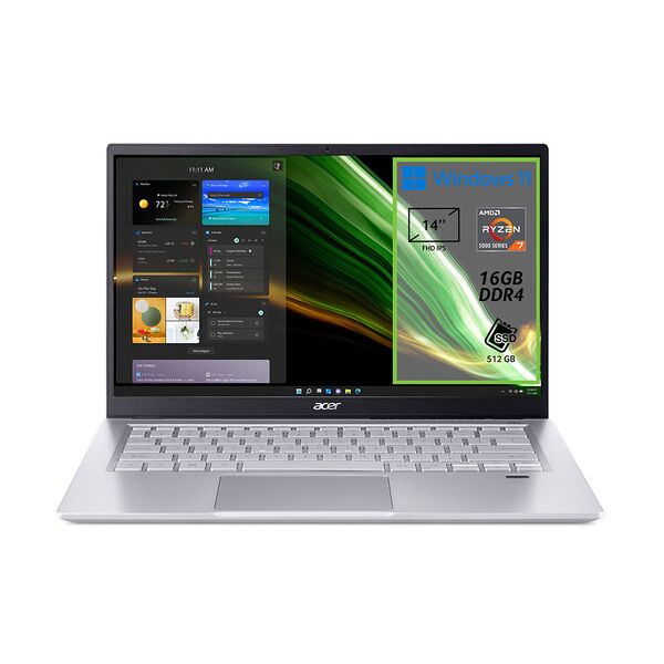 acer swift 3 sf314-43-r90u computer portatile 35,6 cm (14'') full hd am