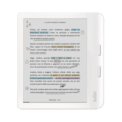 Rakuten Kobo Libra Colour lettore e-book Touch screen 32 GB Wi-Fi Bian