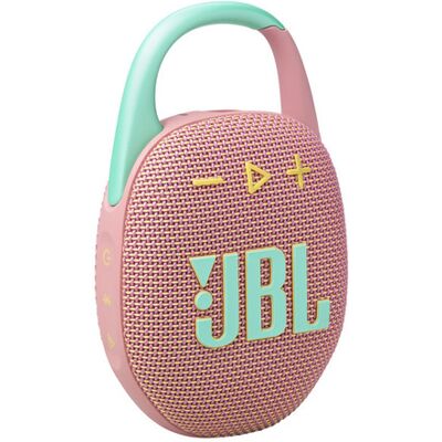 JBL Clip 5, Sistema audio portatile Waterproof e Dustproof con moschettone integrato, Rosa JBL Clip 5, Sistema audio portatile Waterproof e Dustproof con moschettone integrato, Rosa