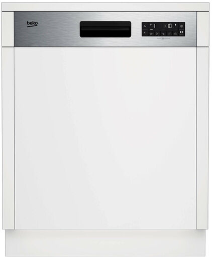 Beko b300 Lavastoviglie 60cm semi-integrata con cruscotto Inox, Classe