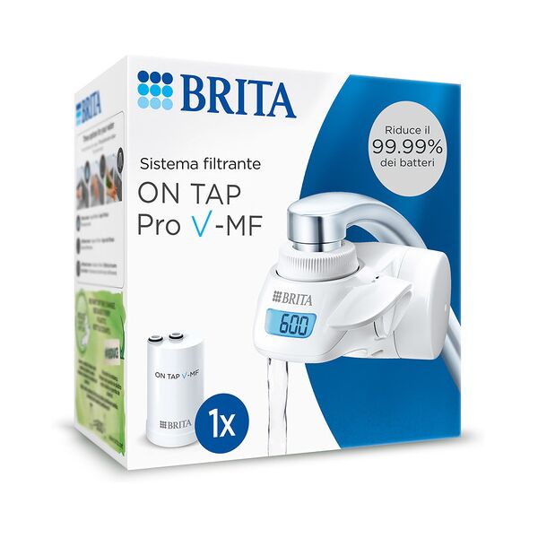 brita sistema filtrante dell'acqua on tap pro v-mf con 1x filtro (600l