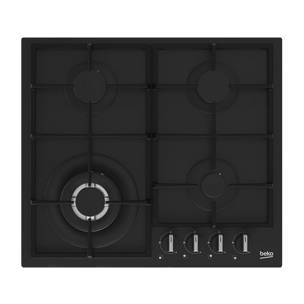 beko hiyg 64225 sbo piano cottura nero da incasso 60 cm gas 4 fornello