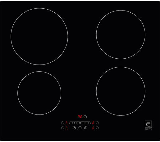Electroline IHES4S6 piano cottura Nero Da incasso 59 cm Piano cottura