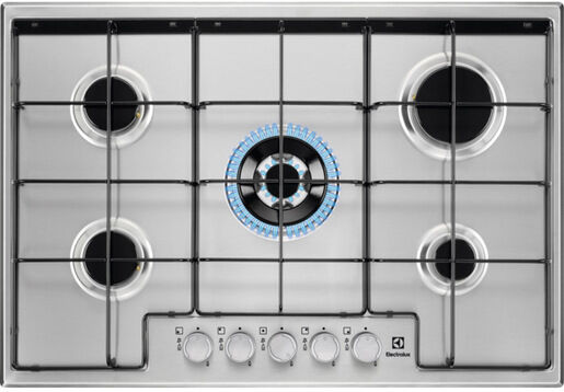 Electrolux EGS7534X Acciaio inossidabile Da incasso 75 cm Gas 5 Fornel