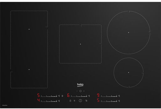 Beko HII85720UFT Nero Da incasso 80 cm Piano cottura a induzione 5 For