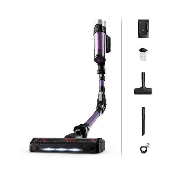 rowenta x-force flex 9.60 rh2039 aspirapolvere senza filo nero, viola