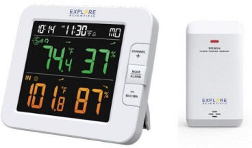 explore scientific wsh4102 stazione meteorologica digitale bianco batt