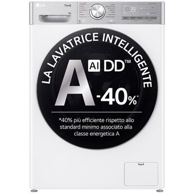 LG F4R9009TPWC Lavatrice 9kg AI DD, Classe A-40%, 1400 giri, TurboWash, Vapore LG F4R9009TPWC Lavatrice 9kg AI DD, Classe A-40%, 1400 giri, TurboWash, Vapore