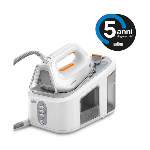 braun carestyle 3 is3132wh 2400 w 2 l eloxalplus soleplate arancione,