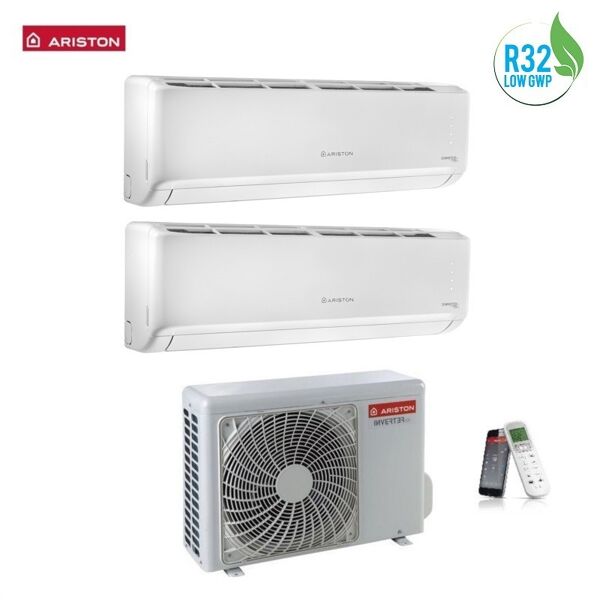 ariston climatizzatore condizionatore dual split 9+18 inverter ariston alys plus r32 9000+18000 btu con dual 50 xd0-o gas r32