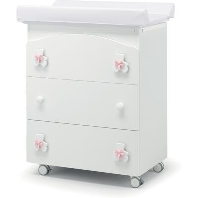 Bagnetto Fasciatoio Erbesi Dudù Bianco rosa Bagnetto Fasciatoio Erbesi Dudù Bianco rosa