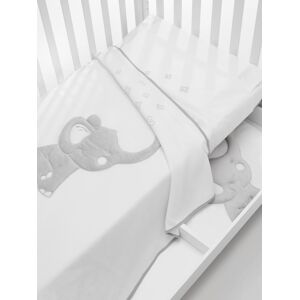 Coperta in pile bianco/grigio Erbesi - Coperta Coperta in pile bianco/grigio Erbesi - Coperta