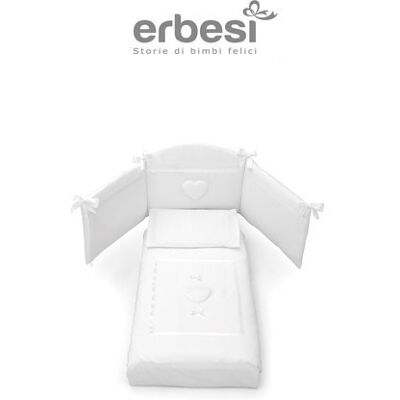 Coordinato Piumone Lettino Erbesi Linea Dolce Bianco Coordinato Piumone Lettino Erbesi Linea Dolce Bianco