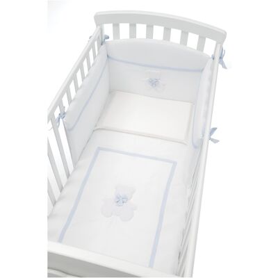 Completo Piumone Erbesi Dudù Bianco azzurro Completo Piumone Erbesi Dudù Bianco azzurro