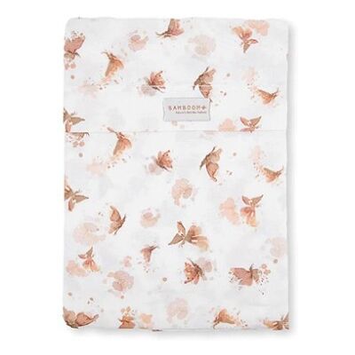 Lenzuola Bamboom per lettino 100x140 cm Con Federa Butterfly Lenzuola Bamboom per lettino 100x140 cm Con Federa Butterfly
