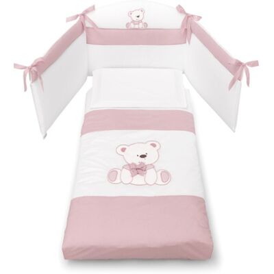 Set Lenzuola Neonati Erbesi - Rosa - Baby Bedding Set Set Lenzuola Neonati Erbesi - Rosa - Baby Bedding Set