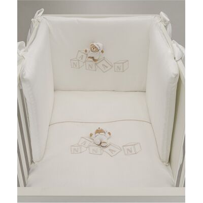 Set Piumone Letto Nanan Dadini Bianco Set Piumone Letto Nanan Dadini Bianco