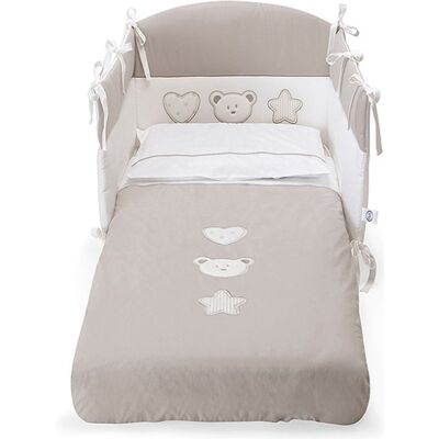 Set Piumone Pali Birillo Bianco/tortora Set Piumone Pali Birillo Bianco/tortora