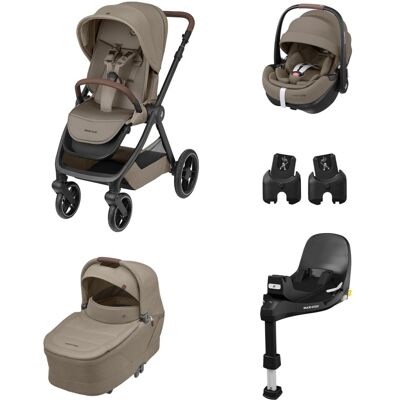Maxi Cosi Trio Oxford + con Pebble 360 Pro² + Base FamilyFix 360 Pro e Adattatori OMAGGIO- Maxi-Cosi Twillic Truffle Maxi Cosi Trio Oxford + con Pebble 360 Pro² + Base FamilyFix 360 Pro e Adattatori OMAGGIO- Maxi-Cosi Twillic Truffle